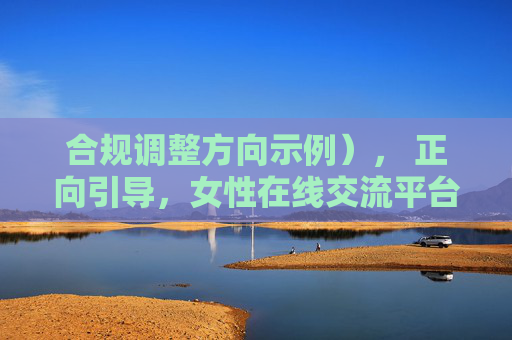 合规调整方向示例）， 正向引导，女性在线交流平台的健康使用与价值