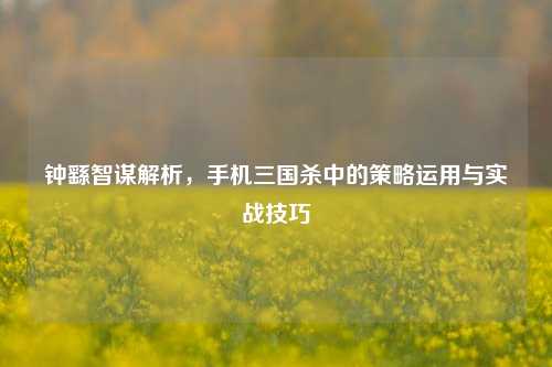 钟繇智谋解析，手机三国杀中的策略运用与实战技巧