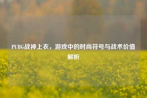 PUBG战神上衣，游戏中的时尚符号与战术价值解析