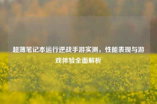 超薄笔记本运行逆战手游实测,性能表现与游戏体验全面解析