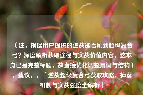 （注，根据用户提供的逆战能否刷到超级复合弓？深度解析获取途径与实战价值内容，这本身已是完整标题，故直接优化调整用词与结构），建议，，「逆战超级复合弓获取攻略，掉落机制与实战强度全解析」