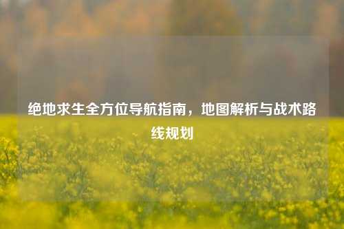 绝地求生全方位导航指南，地图解析与战术路线规划