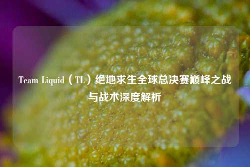 Team Liquid（TL）绝地求生全球总决赛巅峰之战与战术深度解析