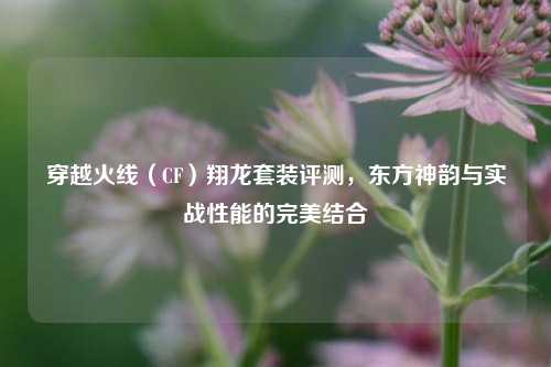 穿越火线（CF）翔龙套装评测，东方神韵与实战性能的完美结合