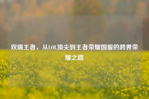 双端王者,从LOL顶尖到王者荣耀国服的跨界荣耀之路
