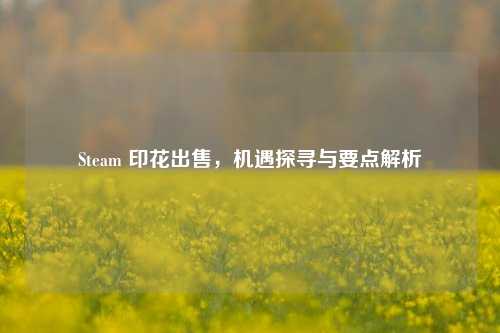 Steam 印花出售，机遇探寻与要点解析