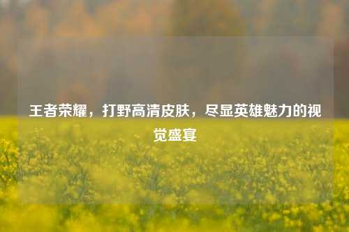 王者荣耀，打野高清皮肤，尽显英雄魅力的视觉盛宴