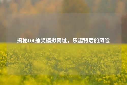 揭秘LOL抽奖模拟网址，乐趣背后的风险
