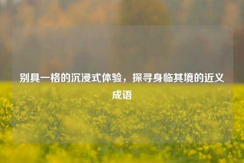 别具一格的沉浸式体验,探寻身临其境的近义成语