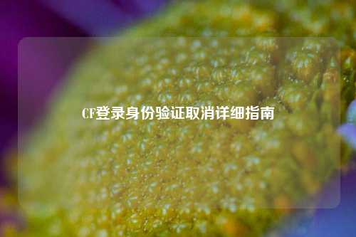CF登录身份验证取消详细指南