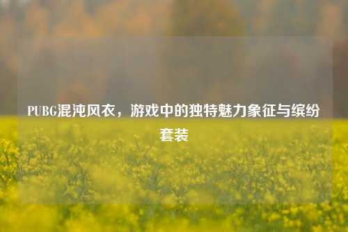PUBG混沌风衣，游戏中的独特魅力象征与缤纷套装