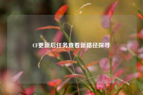 CF更新后任务查看新路径探寻