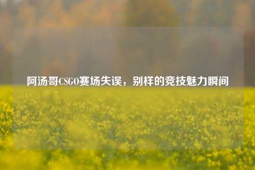 阿汤哥CSGO赛场失误,别样的竞技魅力瞬间
