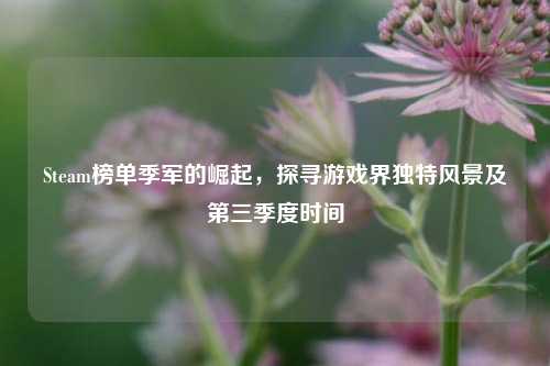 Steam榜单季军的崛起,探寻游戏界独特风景及第三季度时间