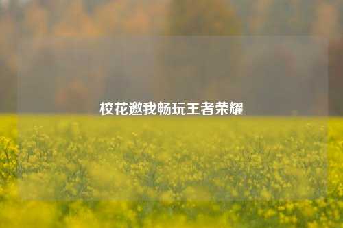 校花邀我畅玩王者荣耀
