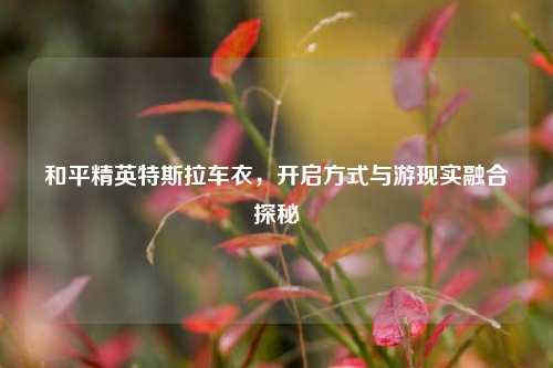 和平精英特斯拉车衣,开启方式与游现实融合探秘