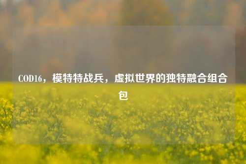 COD16，模特特战兵，虚拟世界的独特融合组合包