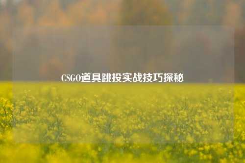 CSGO道具跳投实战技巧探秘