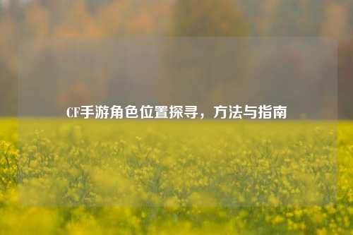 CF手游角色位置探寻, 与指南