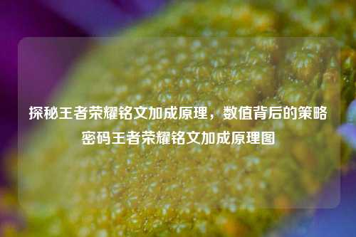 探秘王者荣耀铭文加成原理,数值背后的策略密码王者荣耀铭文加成原理图
