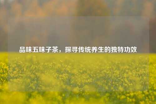 品味五味子茶，探寻传统养生的独特功效