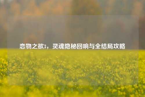 恋物之欲3，灵魂隐秘回响与全结局攻略