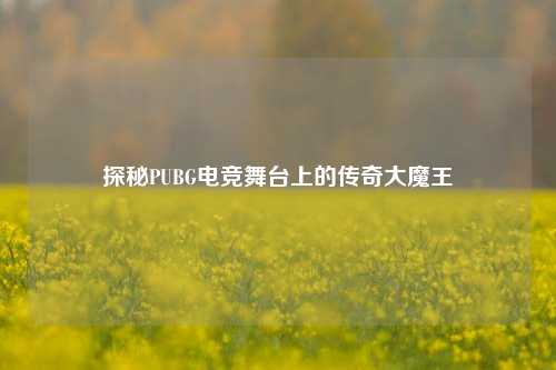 探秘PUBG电竞舞台上的传奇大魔王