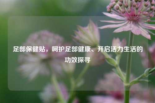足部保健贴，呵护足部健康、开启活力生活的功效探寻