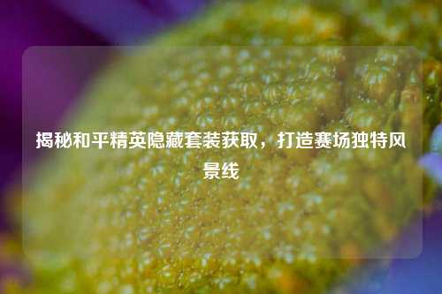 揭秘和平精英隐藏套装获取,打造赛场独特风景线