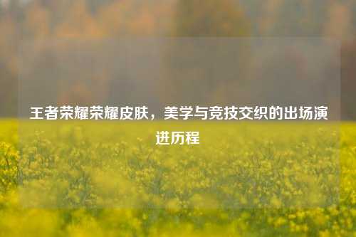 王者荣耀荣耀皮肤，美学与竞技交织的出场演进历程