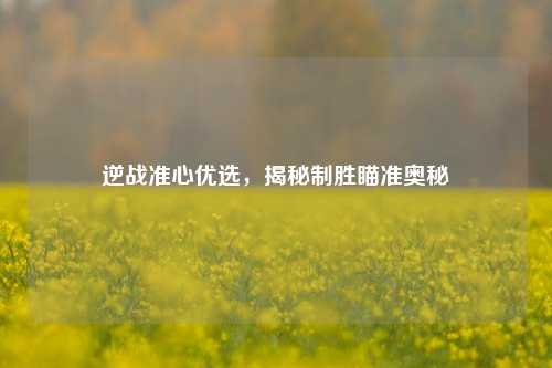 逆战准心优选，揭秘制胜瞄准奥秘