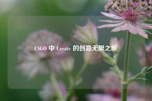 CSGO 中 Create 的创意无限之旅