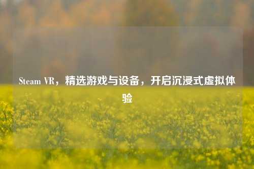 Steam VR,精选游戏与设备,开启沉浸式虚拟体验