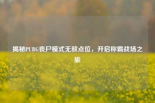 揭秘PUBG丧尸模式无敌点位,开启称霸战场之旅