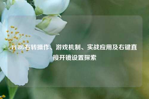 PUBG右转操作、游戏机制、实战应用及右键直接开镜设置探索