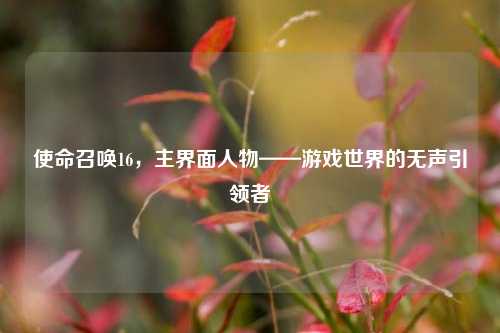 使命召唤16,主界面人物——游戏世界的无声引领者