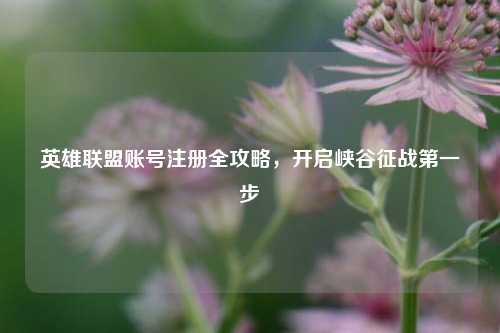 英雄联盟账号注册全攻略，开启峡谷征战第一步